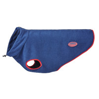 Weerbestendige fleece hondenhoes ComFiTec Marineblauw / rood Weerbestendige fleece hondenhoes ComFiTec Marineblauw / rood