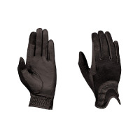 Paardrijhandschoenen Dublin van glinsterend mesh Zwart Paardrijhandschoenen Dublin van glinsterend mesh Zwart