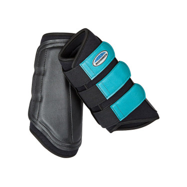 Eventing-beschermers Weatherbeeta voorbenen Zwart / turquoise