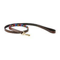 Weerbestendige leren hondenhalsband Polo Marron cowdray / zwart / rood / wit Multicolor Weerbestendige leren hondenhalsband Polo Marron cowdray / zwart / rood / wit Multicolor