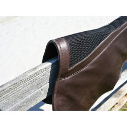 Anatomische Jump'In schokdemper van leer en vilt Zwart