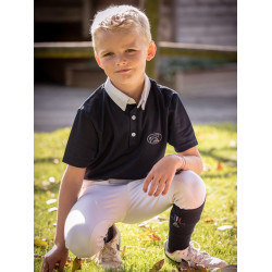 Wedstrijdpoloshirt Jump'In korte mouwen Gaston Marine Marineblauw Wedstrijdpoloshirt Jump'In korte mouwen Gaston Marine Marineblauw