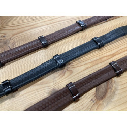 Rubberen teugels Jump'In met stops Mahonie Bordeaux