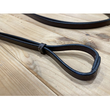 Gladde lederen teugels Jump'In Mahonie Bordeaux