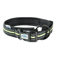 Halsband voor hond Weatherbeeta reflecterend Zwart / geel