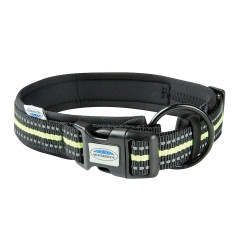Halsband voor hond Weatherbeeta reflecterend Zwart / geel