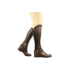 Mini-chaps in leer Saxon Equileather