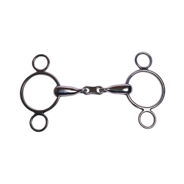 Dubbelgebroken Nederlandse trens 2 ringen Korsteel Dubbelgebroken Nederlandse trens 2 ringen Korsteel