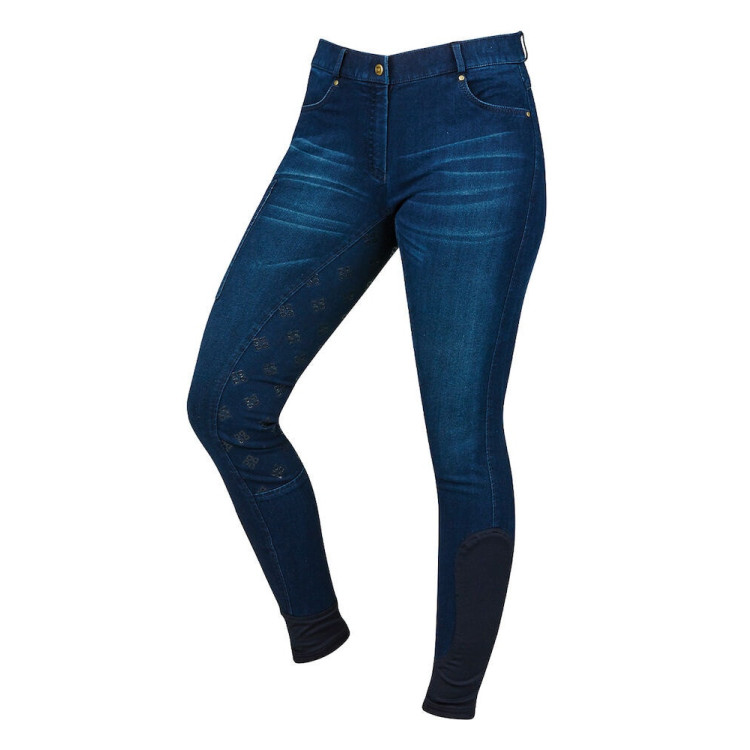 Dublin denim damesbroek Shona Full Grip Silicone Print