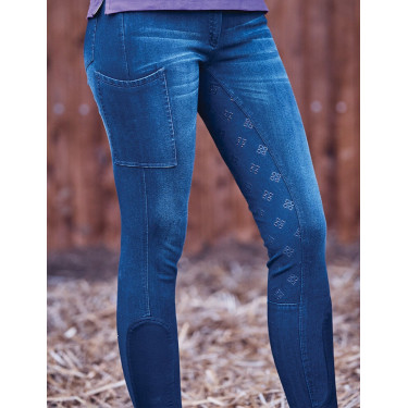 Dublin denim damesbroek Shona Full Grip Silicone Print Dublin denim damesbroek Shona Full Grip Silicone Print