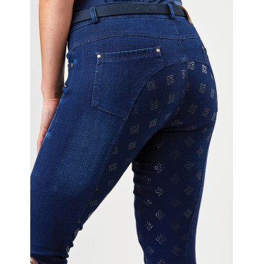 Dublin denim damesbroek Shona Full Grip Silicone Print Dublin denim damesbroek Shona Full Grip Silicone Print