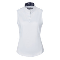 Mouwloze wedstrijdpolo Dublin dames Ria Wit / marineblauw
