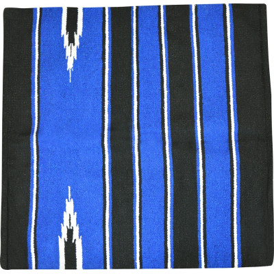 Tapis Westride Navajo coton/acrylique Noir / bleu roi  / blanc