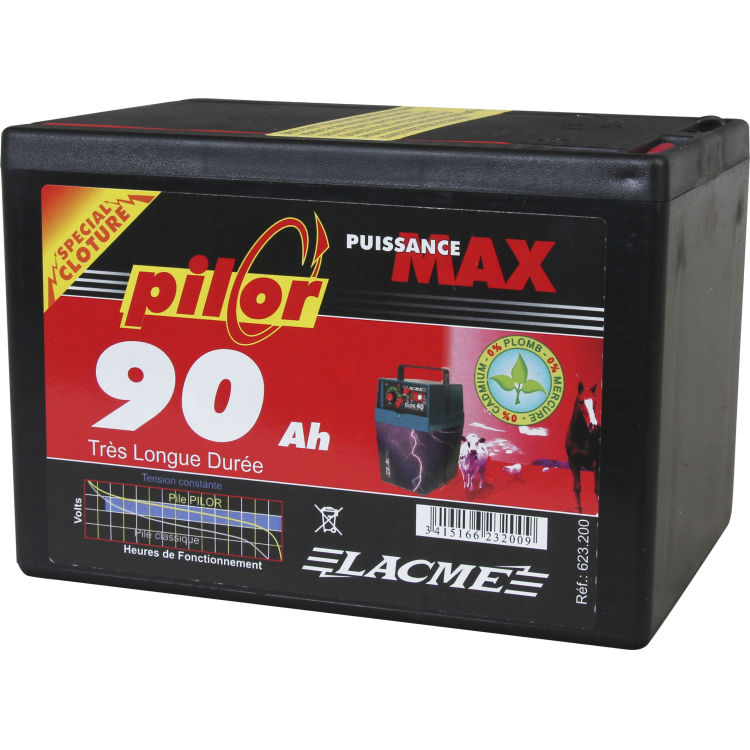 Pilor batterij 9v 90Ah Lacmé
