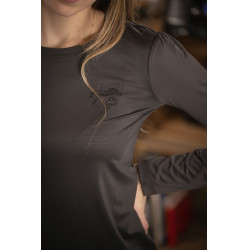 T-Shirt Pénélope Techty Lange mouwen Donkergrijs
