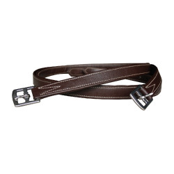 Nylon/leren stijgbeugelriemen Chetak Zwart Nylon/leren stijgbeugelriemen Chetak Zwart