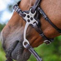 Leren gourmette Jump'In voor hackamore Havana Bruin Leren gourmette Jump'In voor hackamore Havana Bruin