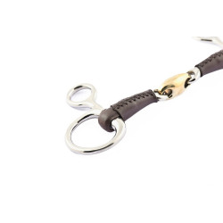 Mors baucher Jump'In double brisure recouvert de cuir