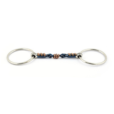Bit Jump'In Blue Steel dubbel gebroken met ingelegd koper Bit Jump'In Blue Steel dubbel gebroken met ingelegd koper