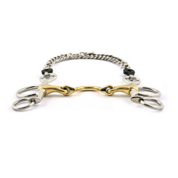 Mors Pelham Jump'In petites branches double brisure passage de langue Mors Pelham Jump'In petites branches double brisure passage de langue