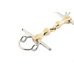 Mors releveur à aiguilles Jump'In gros canons carré torsadé Mors releveur à aiguilles Jump'In gros canons carré torsadé