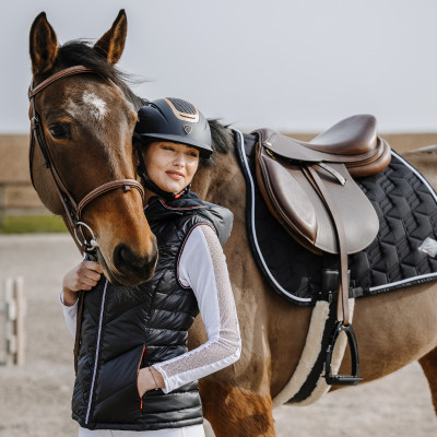 Mouwloze bodywarmer Equithème Lea Zwart