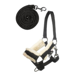 Halster en leadrope Hobby Horsing HKM Zwart Halster en leadrope Hobby Horsing HKM Zwart