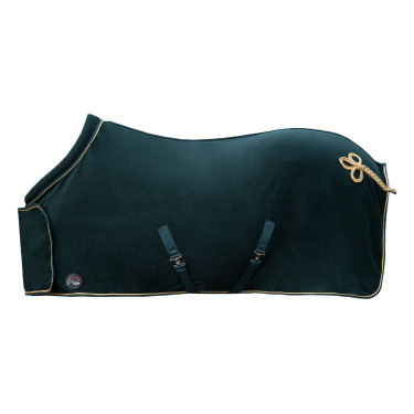 Droogdeken HKM met borstsluiting Donkergroen / goud Droogdeken HKM met borstsluiting Donkergroen / goud