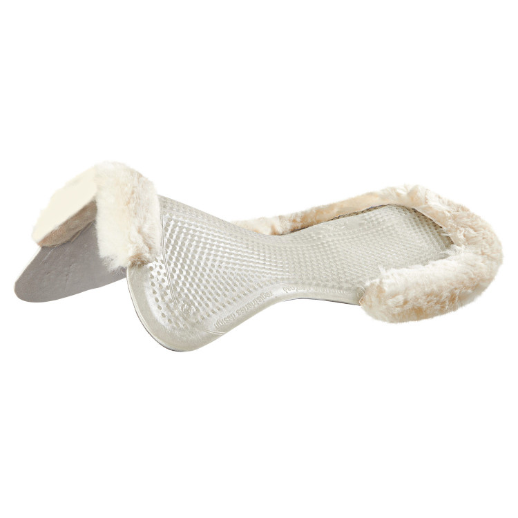 Therapeutische gel-schokdemper met uitsnijding en rand van schapenwol met Dri-Lex Acavallo Therapeutische gel-schokdemper met uitsnijding en rand van schapenwol met Dri-Lex Acavallo