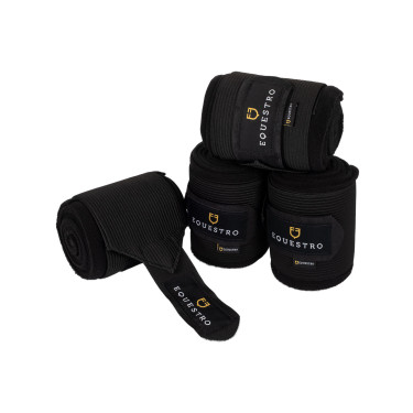 Ademende werkbandages van fleece en elastiek per 4 Equestro Ademende werkbandages van fleece en elastiek per 4 Equestro