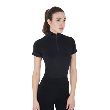 Aansluitende basislaag met korte mouwen voor dames in technisch materiaal Equestro Aansluitende basislaag met korte mouwen voor dames in technisch materiaal Equestro