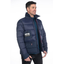 Gewatteerde jas HKM Derby Unisex Donkerblauw