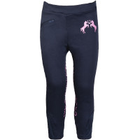 Legging HKM Pink Pony siliconen kniestukken Donkerblauw