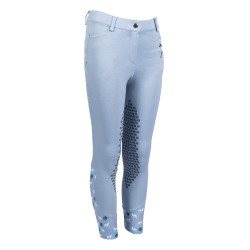 Broek Bria met siliconen kniestukken HKM Blauwgrijs Broek Bria met siliconen kniestukken HKM Blauwgrijs