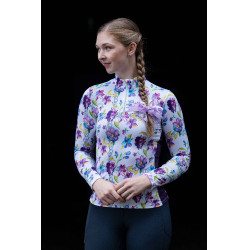 Functioneel T-shirt Lilac Flower HKM Wit / paars