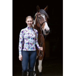 Functioneel T-shirt Lilac Flower HKM Wit / paars