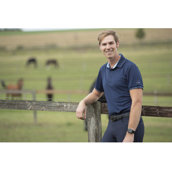 Polo voor heren Classico HKM Donkerblauw