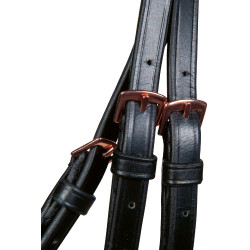 Hoofdstel Rosegold Glamour Style HKM Zwart / roségoud Hoofdstel Rosegold Glamour Style HKM Zwart / roségoud