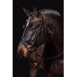 Hoofdstel Rosegold Glamour Style HKM Zwart / roségoud Hoofdstel Rosegold Glamour Style HKM Zwart / roségoud