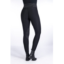 Legging Edinburgh Shape siliconen kniestukken HKM Zwart Legging Edinburgh Shape siliconen kniestukken HKM Zwart