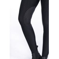 Legging Edinburgh Shape siliconen kniestukken HKM Zwart Legging Edinburgh Shape siliconen kniestukken HKM Zwart