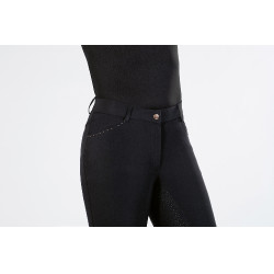 Broek Rosegold Glamour Style volledig zitvlak in siliconen. HKM Zwart / roségoud