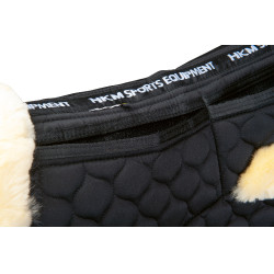 Echte schapenvacht tapijt HKM Zwart / natuur Echte schapenvacht tapijt HKM Zwart / natuur