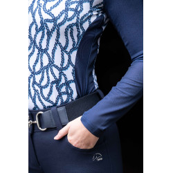 Basislaag Ketting HKM Wit / marineblauw