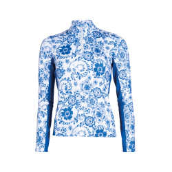 Baselayer Blauwe Bloem HKM Wit / blauw