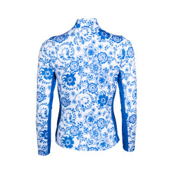 Baselayer Blauwe Bloem HKM Wit / blauw