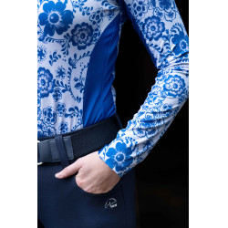 Baselayer Blauwe Bloem HKM Wit / blauw