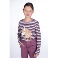 Lange mouwen polo Alva HKM Lila Blauw Lange mouwen polo Alva HKM Lila Blauw