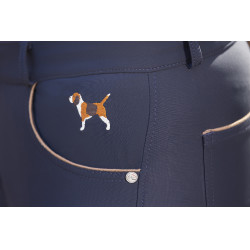 Broek Beagle siliconen kniestukken HKM Donkerblauw Broek Beagle siliconen kniestukken HKM Donkerblauw