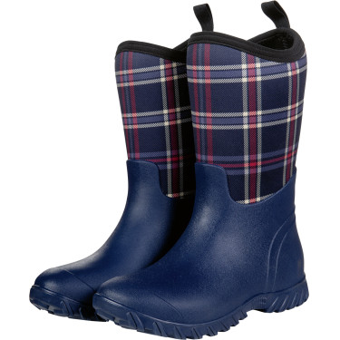 Softoprène Thermo laarzen HKM Marineblauw / marineblauw ruitjes